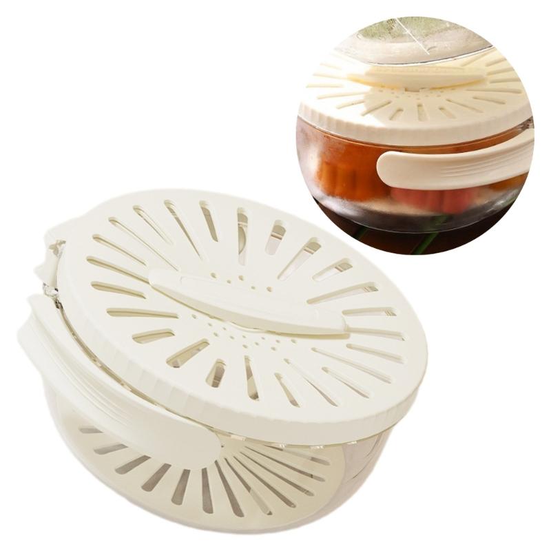 Vegetable Fruit Washing Basket Double-Layer Kitchen Colander Plastic Foldable Handle Rice Strainer Fridge Crisper