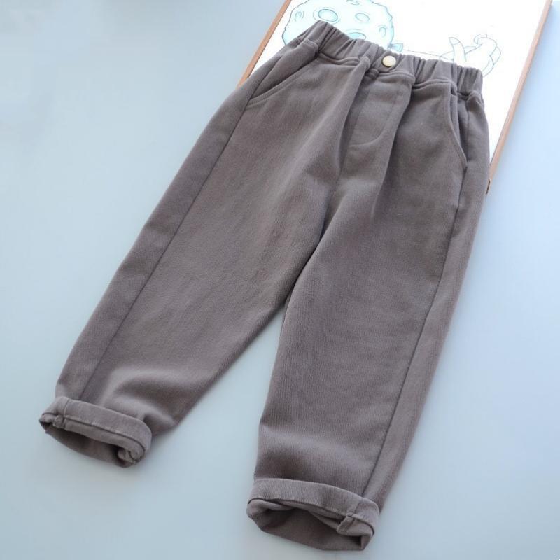 

Boys Cargo Pants Mid-Rise Button Casual Trousers Outdoor Comfortable Breathable Spring Autumn Fashion Toddler Boys Pants 90 серый