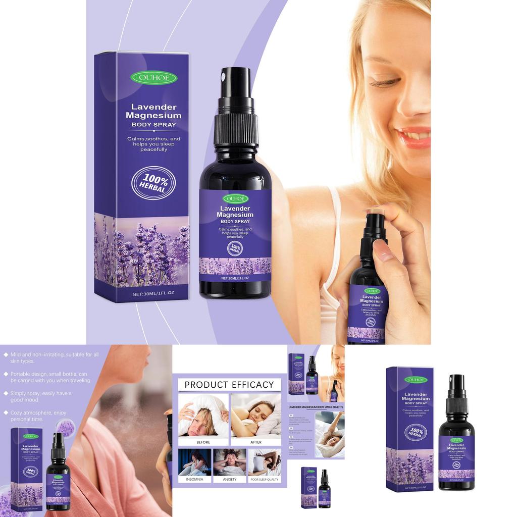 Ouhoe Lavender Sleep Spray For Relaxation And Comforting Atmosphere 30ml Ideal For Stress Relief