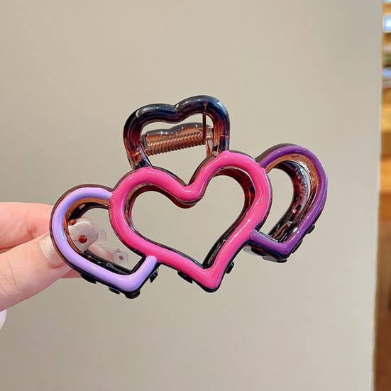 Hair Claw Hollow Heart Design Back Head Hair Clip Strong Grip Hair Clip Women Hair Styling Tool Hair Accessory