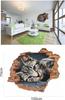 3D Brick Wall Stickers with a View of Animals