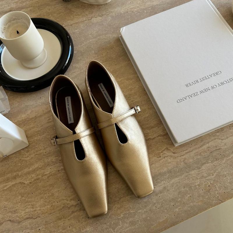 

Винтажные квадратные женские туфли на плоской подошве с пряжкой снаружи Zapatos Mujer осенние туфли на высоком каблуке элегантные модные повседневные Tacones 39 золотой