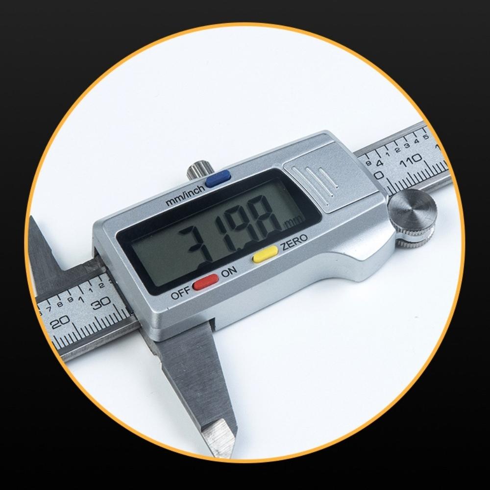 Messwerkzeug, digitaler Messschieber aus Edelstahl mit hoher Präzision, 0–150 mm, elektronischer Messschieber