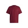 T Shirts Men's Dark Red Crew Neck Moderate Straight Fit IB9472