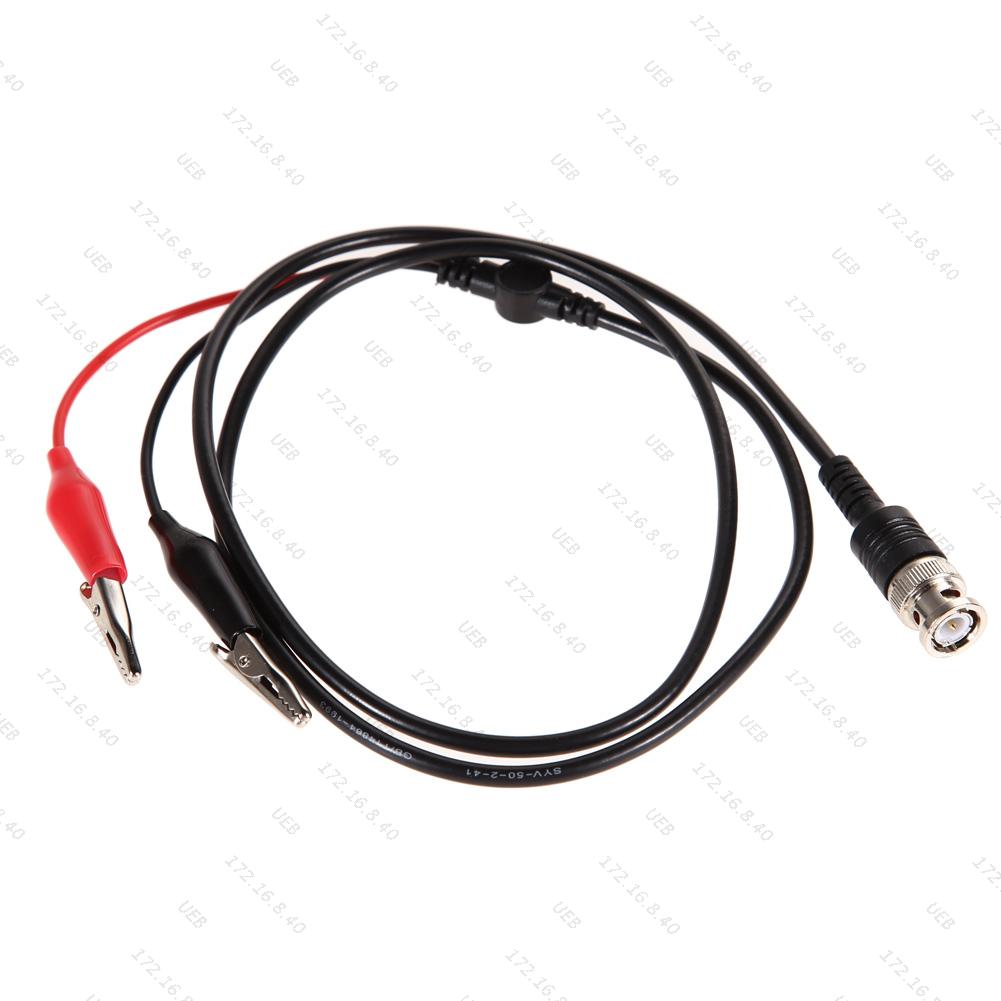 110cm BNC Q9 To Double Alligator Clip Oscilloscope Test Probe Leads Cables Test Leads BNC Test Leads Kit Measurement Accessory