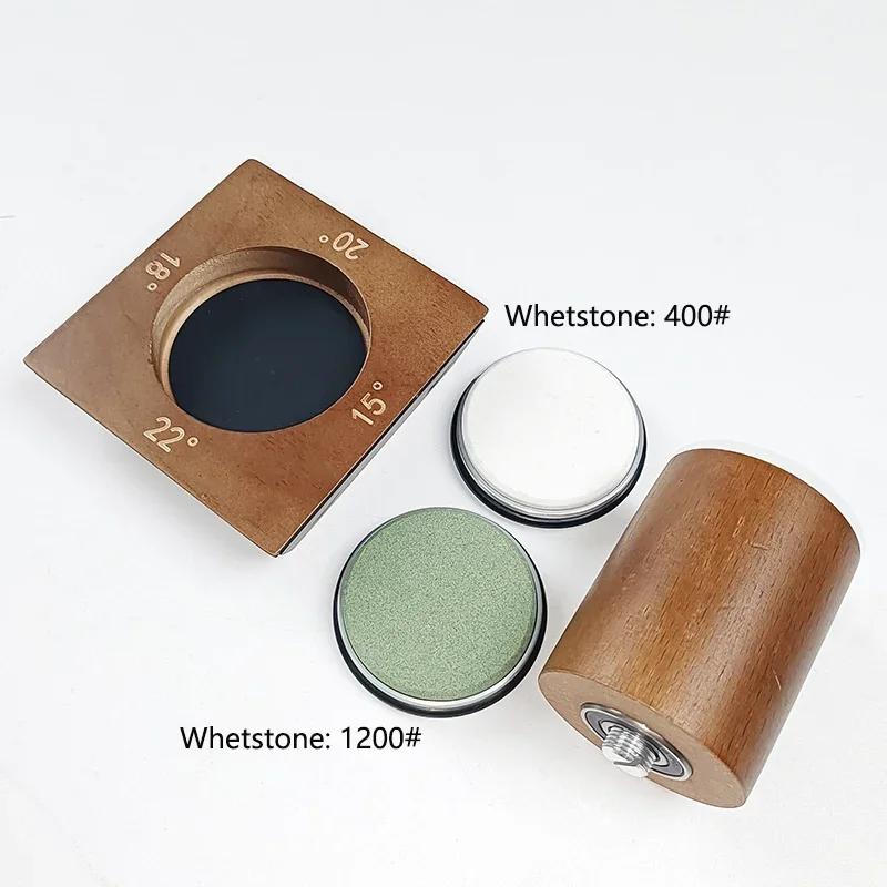 4 Angles Rolling Knife Sharpener Whetstone Diamond Kitchen Professional Knife Sharpening Tool Magnetic Suction Non-slip S зелёный