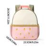 Children'S Backpack With Color Blocking And Cute Apple Embroidery Kindergarten School Bag Mini Travel Backpack For Toddlers