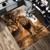 Lion Safari Pattern Area Rug, Office Carpet Indoor Outdoor Entrance Doormat, Non-Slip Soft And Comfortable, Living Room, C122036