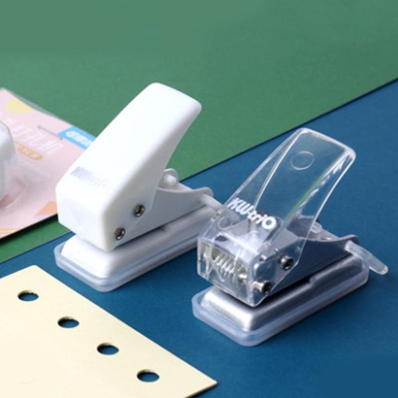 Mini Puncher Paper Capacity 8 Sheets Single Round Hole Puncher Aperture Diameter 0.24'' (6mm) for DIY Binder Paper Card