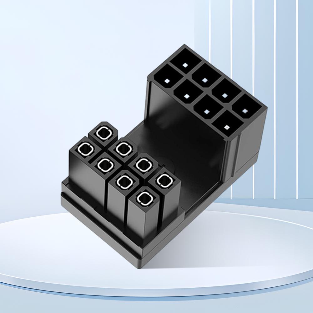 ATX 8Pin 180 Degree Angled Connector ATX GPU Adapter 8Pin 180 Degree Angled Power Steering Connector for Desktop Video Card