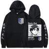 Anime Attack On Titan Graphic Hoody Men Women Clothing Hip Hop Oversized Sweatshirts Fashion Oversized Fleece Hoodies Streetwear