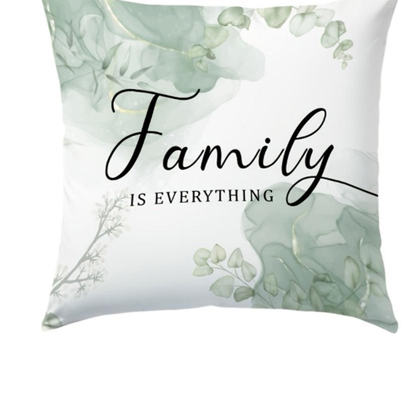 Floral Printed Pillows Home Sweet Home Family Decor Polyester Pillowcase, Sofa Decorative Cushion Cov Headboard Pillow