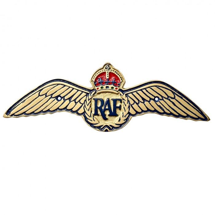 RAF Støpt Aluminium Plakett - RAF Vinger
