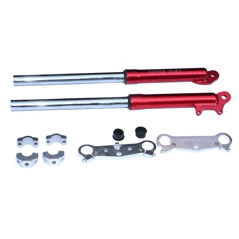 

47cc 49cc Pocket Bike Fork Shock Absorbers Connecting Plate Kit For 2 Stroke Engine Mini Moto Dirt Pit Bike Motocross Parts Red Set Y