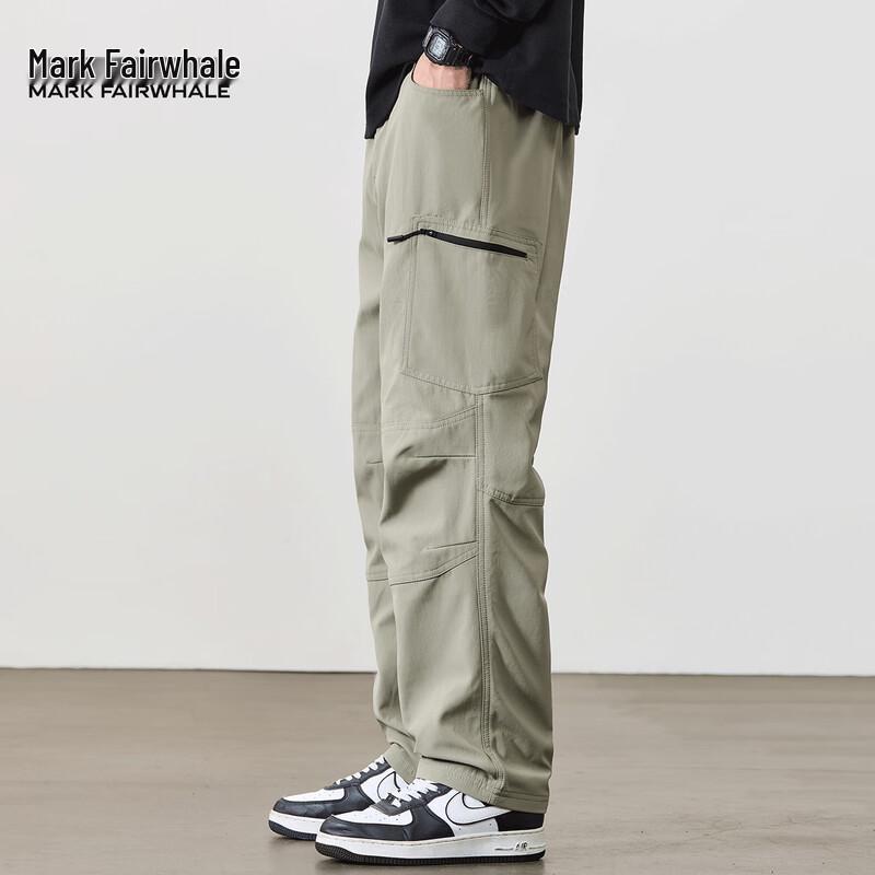 Mark Fairwhale Men's Workwear Multi-Pocket Straight-Fit Casual Pants