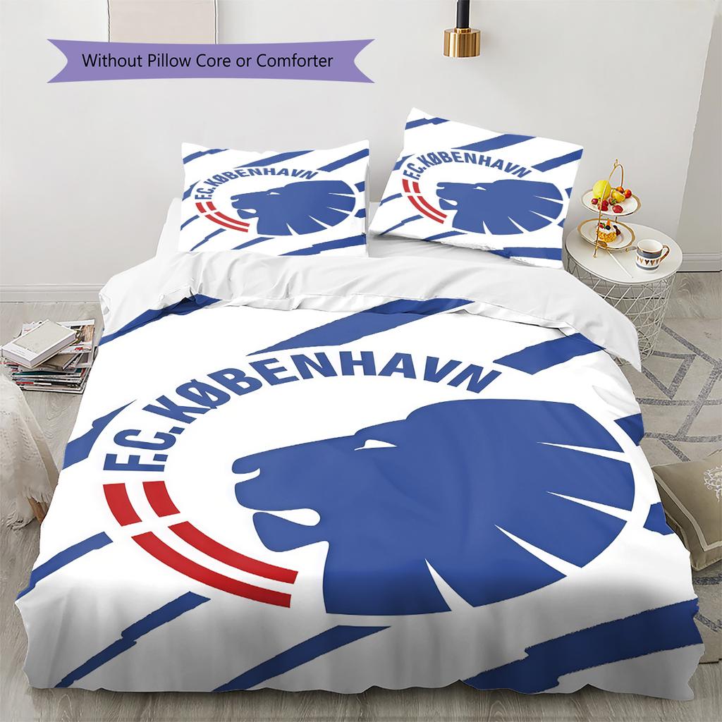 F.C. København Bedding Quilt Set Quilt Cover Pillowcase Home Decoration Birthday Gift (1 * duvet cover + 2 * pillowcase, without core)