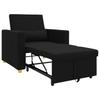 Extendable Sleeper Sofa Single Black 90 x 165 x 87 cm Fabric