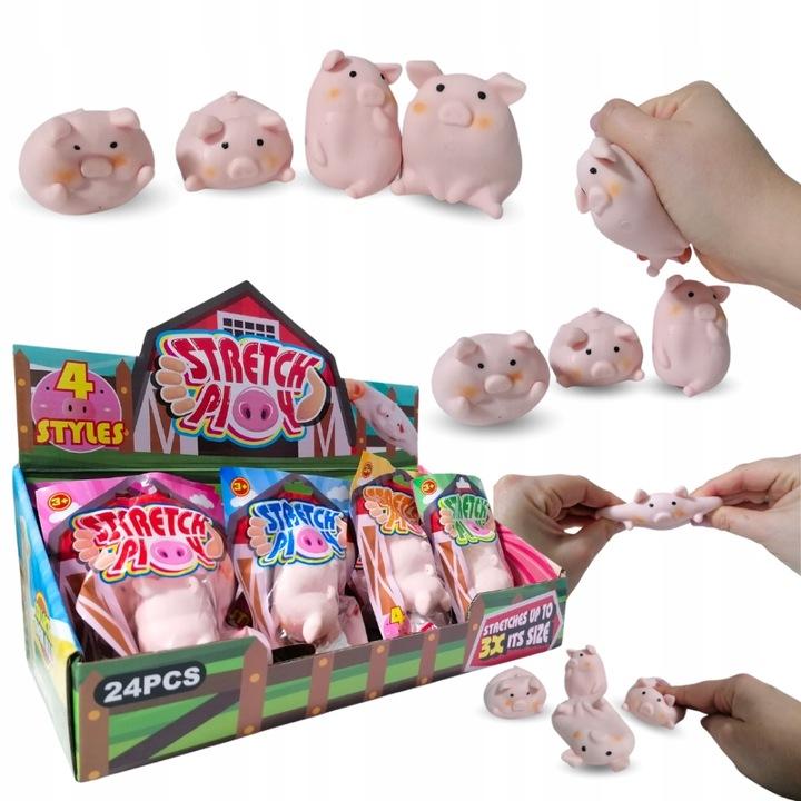 24 X Squishy Piggy All Original Premium DISPLAY 3 X Shape