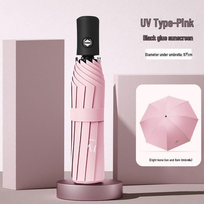 Women's Oversized Folding Umbrella – Thickened, Large, for Sun and Rain