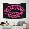 JIT Pink Leopard Print Lips Tapestry Edgy Fashionable Living Room Wall Decor For Glam Style Spaces Bold Unique High Quality Pick