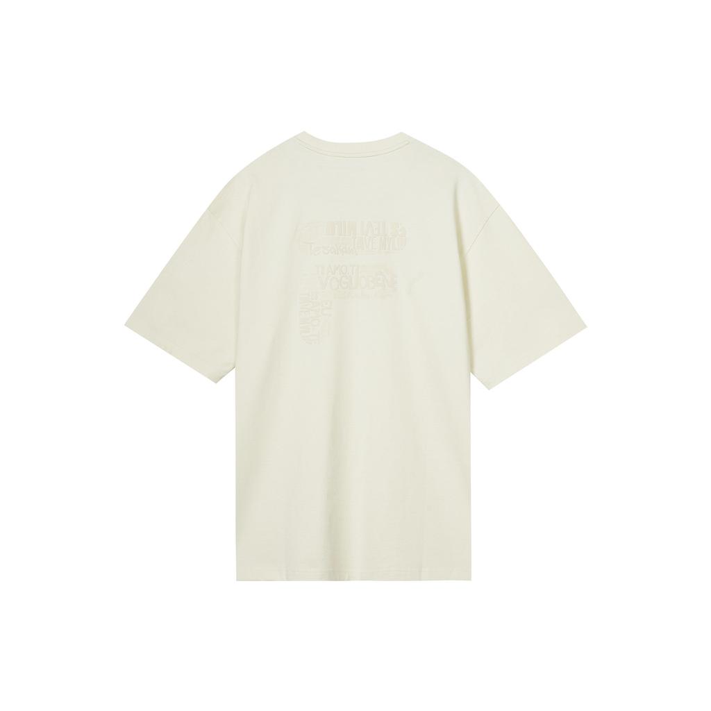 Fila Fusion Tokyo Studio Series Logo Print Loose Fit Sports Casual Crew Neck Short Sleeve T-Shirt Unisex Tops Lactose T11U313102F-BG