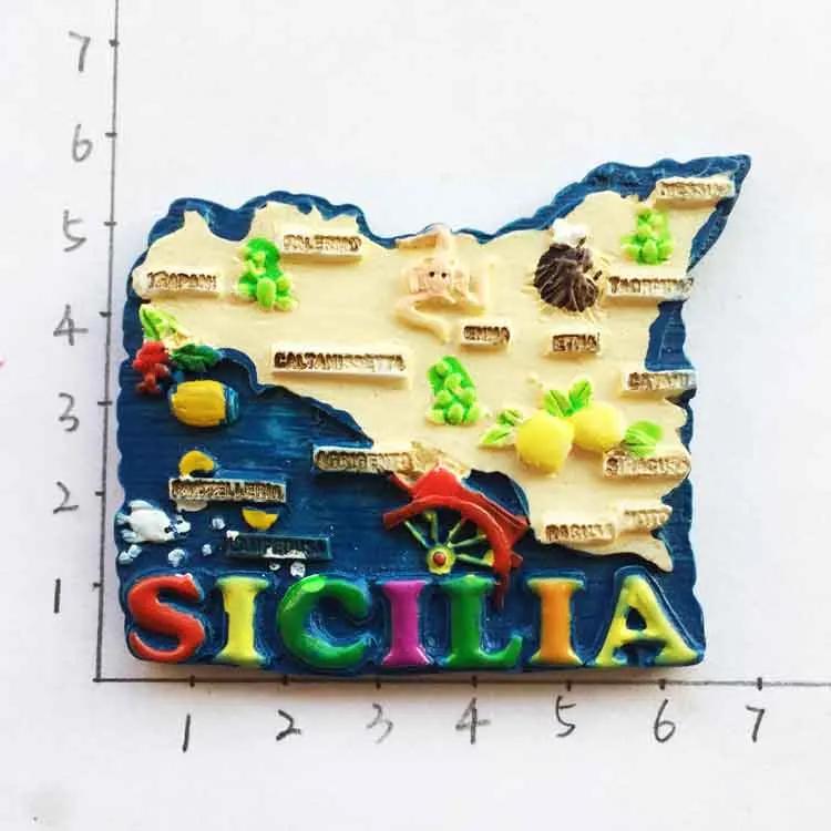 Italie Fridge Magnets Italy Rome Sicilia Siena Florence Colosseo Tourism Refrigerator Magnets Souvenir Home Kitchen Decoration
