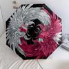 Feather Wings  pattern, automatic folding umbrella, portable and foldable design, 8 ribs, a Christmas or birthday gift.