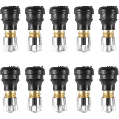 10 Pcs Tubeless Tire Valve Stems Vacuum Valve for Xiaomi Scooter M365 Pro Motorcycle Electric Scooter Straight Rubber Less 9mm Diameter