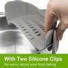 1Pcs Silicone Strainer, Pot Strainer, Adjustable Clip On Strainer For Pots Pans And Bowls, Kitchen Pot Strainer