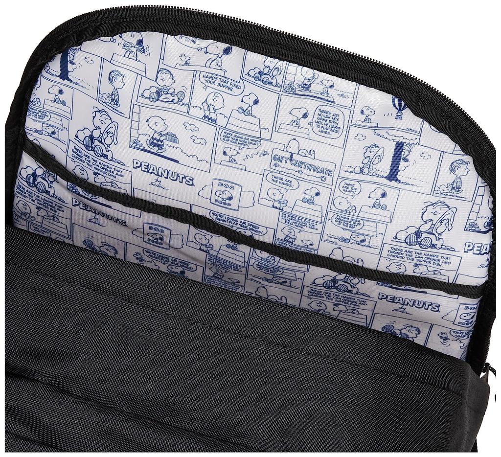 Sifre Suitcase YKK School PEANUTS Joe Cool One Size Backpack, Carry-On Compatible, Zipper, Bag, Snoopy, Women's, PN62. Walking,
