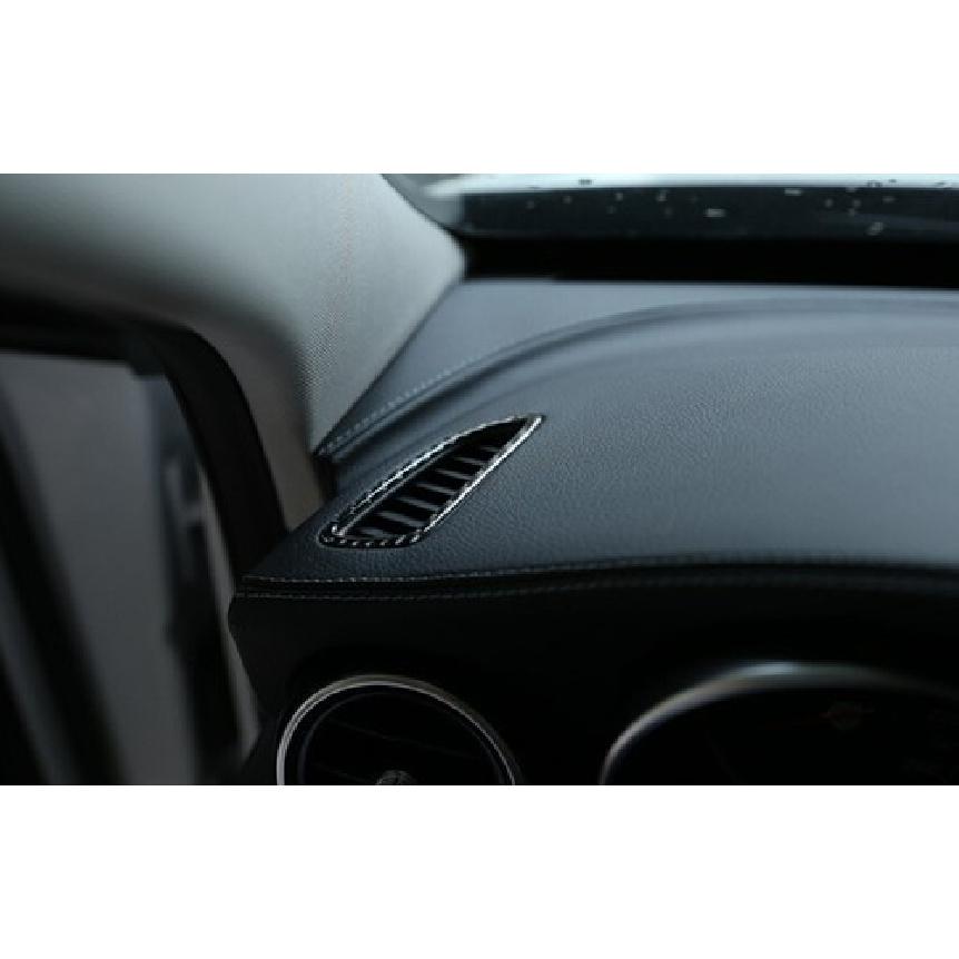 For Benz C-Class 2015-21 Dashboard Side Outlet Vent Cover Trim Real Carbon Fiber
