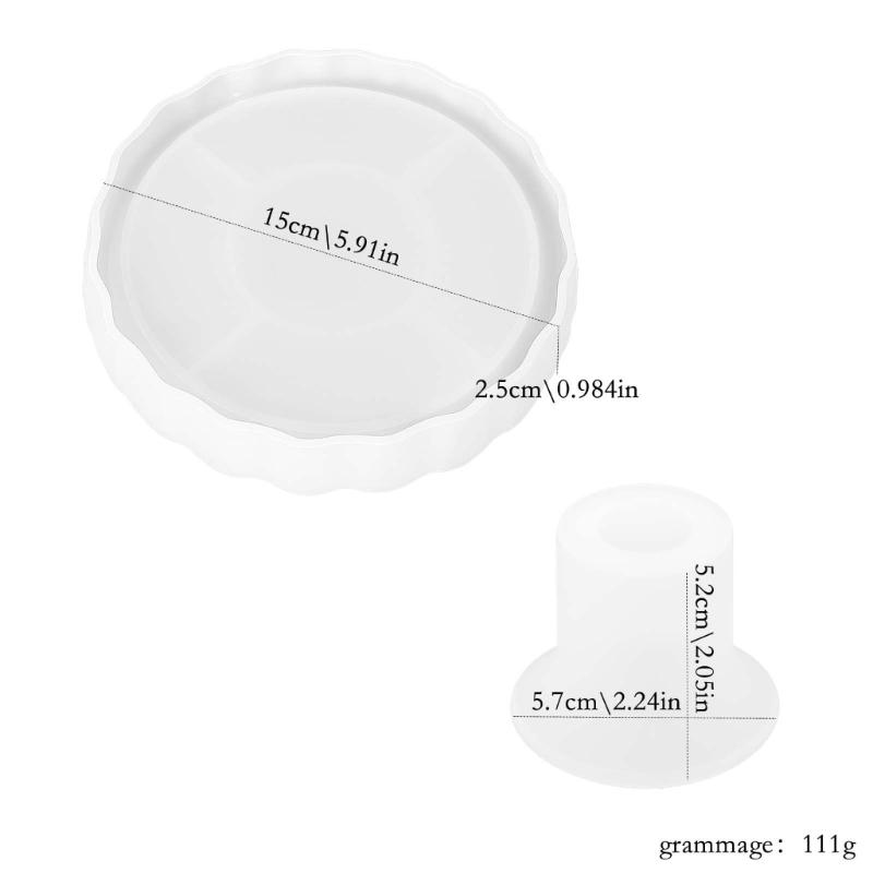 Pack of 1 Food Safe Silicone Mold with Beautiful Fluted Design Ideal for Creating Fruit Plates Chocolate and Jelly