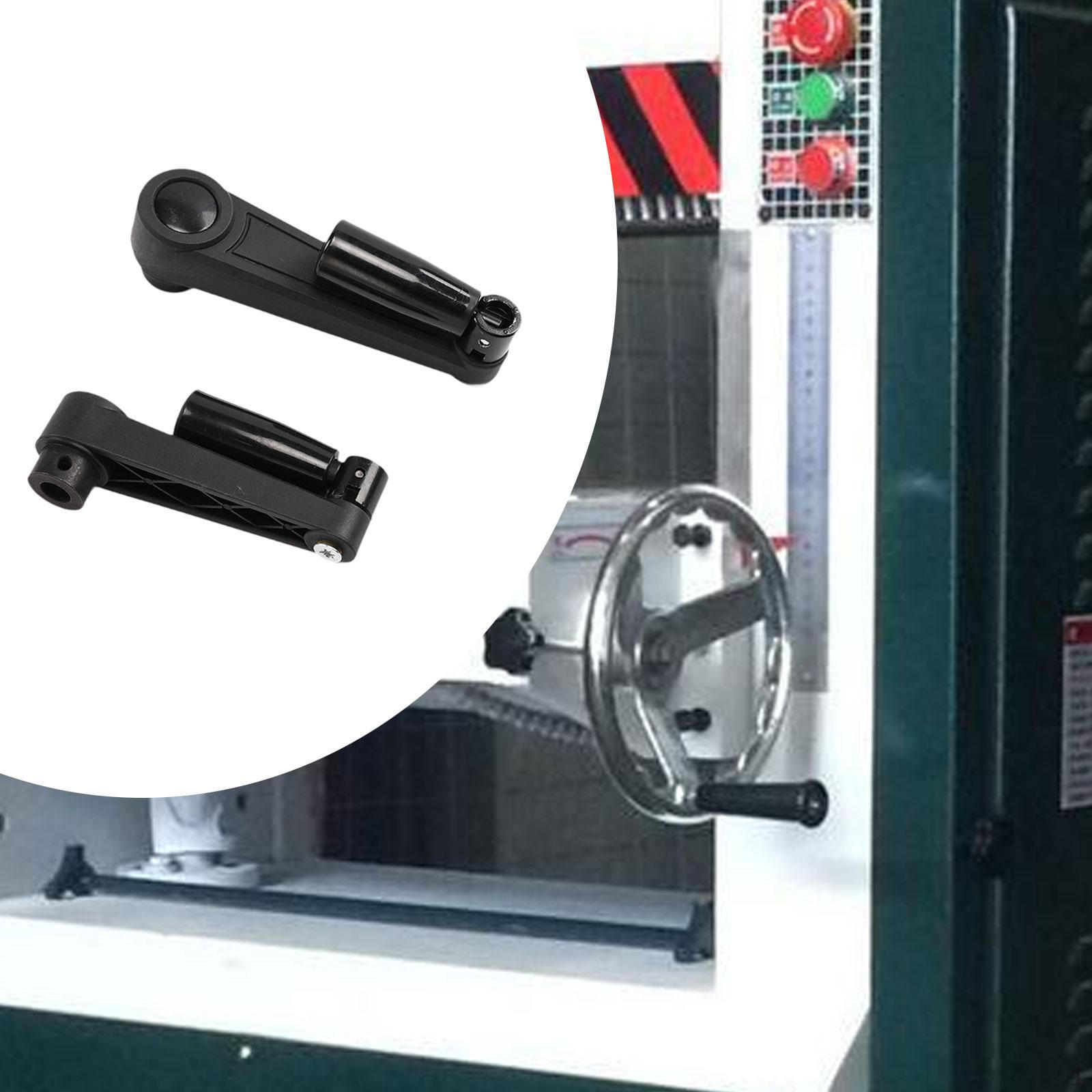 

2x Nylon Crank Handle Revolving Hand Smooth 360° Rotatable Rotary Knob Handwheel Drill Press