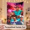 Custom Personalized Tapestry,GTA Print Custom Name Text Wall Art Hanging for Bedroom