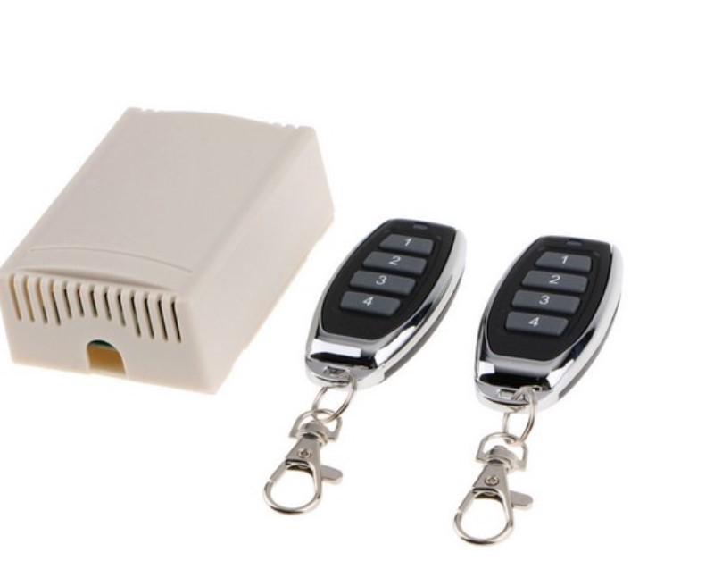 12V 4-Channel 1-to-2 Remote Control Switch with Metal Little Pepper Remote and Learning Code 433M