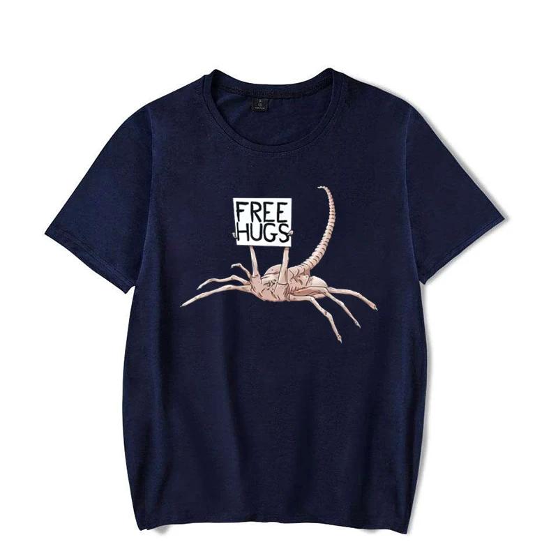 Free Hugs Funny Facehugger Aliens TShirt Harajuku T Shirt Comfortable Hip Hop Design Top TShirts 4XL