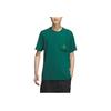 Adidas Neo Alphabet Pattern Print Loose-Fit Breathable Round Neck Short Sleeve T-Shirt Men Tops Forest-Green IK5092