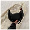 Trendige Minimalistische Rundnaht-Achseltasche aus Kunstleder Damen Hochwertige Einzel-Schulter-Handtasche