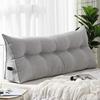 Headboard Triangular Pillow Back Support Headboard Cushion with Side Pocket Daybed Bolster Cushion with Removable Cover