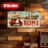 D-Dur pc Vintage Metallkennzeichen Auto-Kennzeichenhalter nur zur Dekoration Retro Rom Roller Schild Italienische Reise