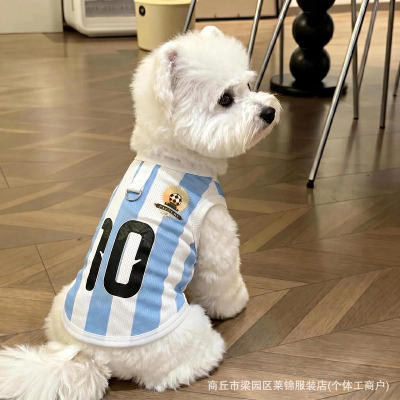 Mesh World Cup Pet Jersey Dog Football Shirt Breathable Cat Clothing National Team