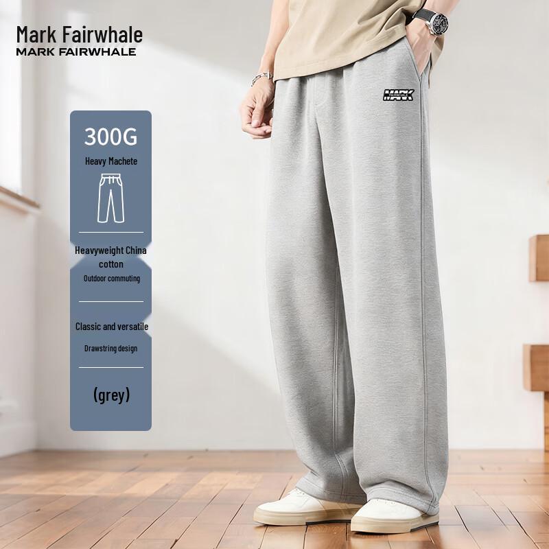 

Mark Fairwhale Men s Letter Print Straight-Leg Casual Pants