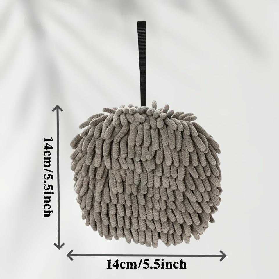 6pcs Chenille Hand Towels, Ultra Soft Quick Dry Absorbent Round Kitchen Bathroom Hand Towels,Cute Decorative Hanging Towel Balls for Home,Travel,Gifts