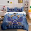 Blue Eagle Crest Medieval Design Bedding Duvet Cover Set Duvet Cover Pillowcases  (1*Duvet Cover 2*Pillowcases, Without Duvet Insert)