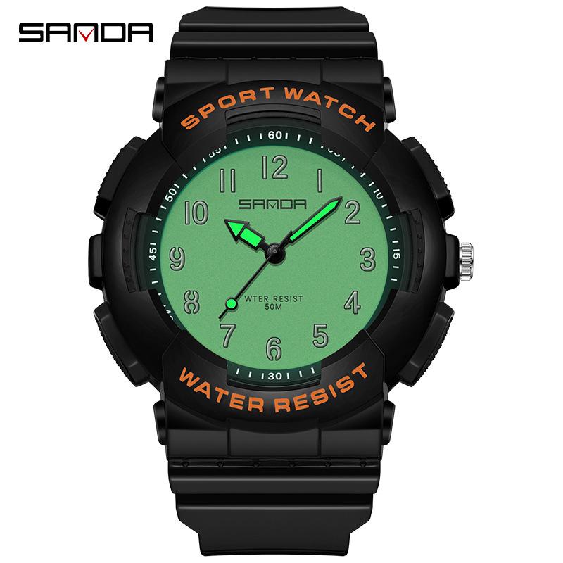 Sanda Cross-border Watches for Men, Women, and Teens - Fresh Style, Sporty Waterproof Electronic Quartz Watches, Fashionable for Students