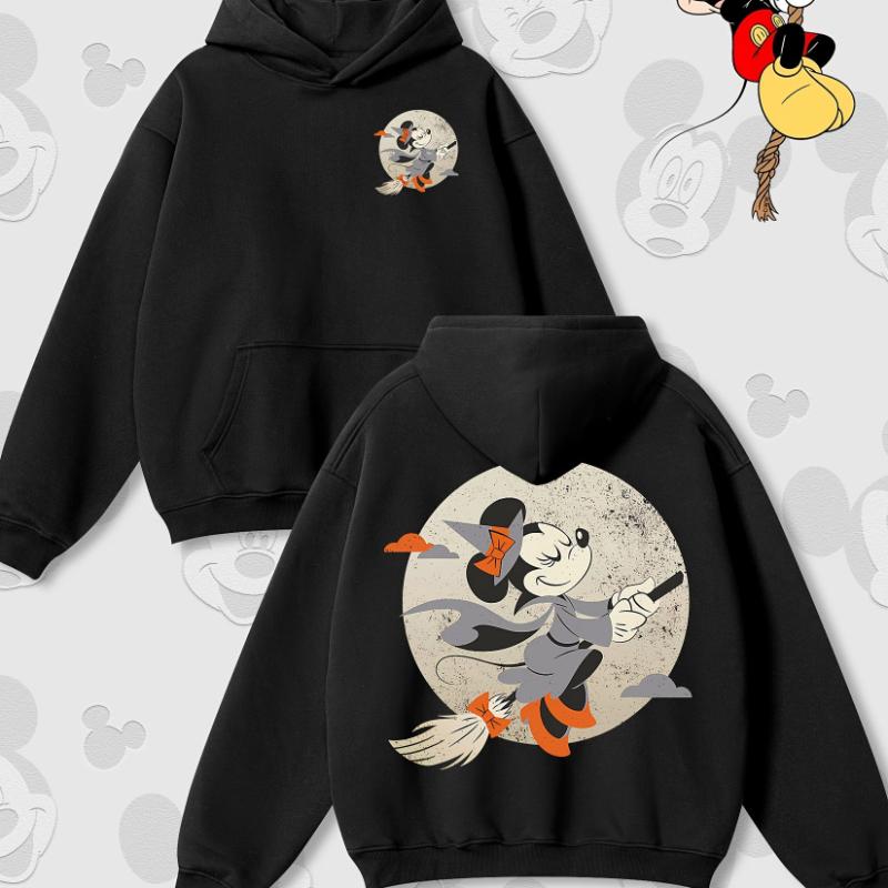 

Disney Cartoon Print Autumn and Winter Hooded Sweater Crew Neck Long-sleeved Hoodie Loose Casual Style Suitable for Men Women 3XL