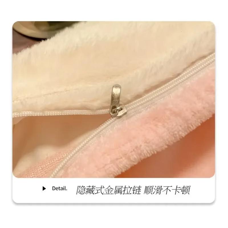 1.2M Bed Winter Plush Four Piece Set Double Sided AB Style Comfortable Keep Warm Quilt Cover Dormitory 3-piece Bed Sheet Set