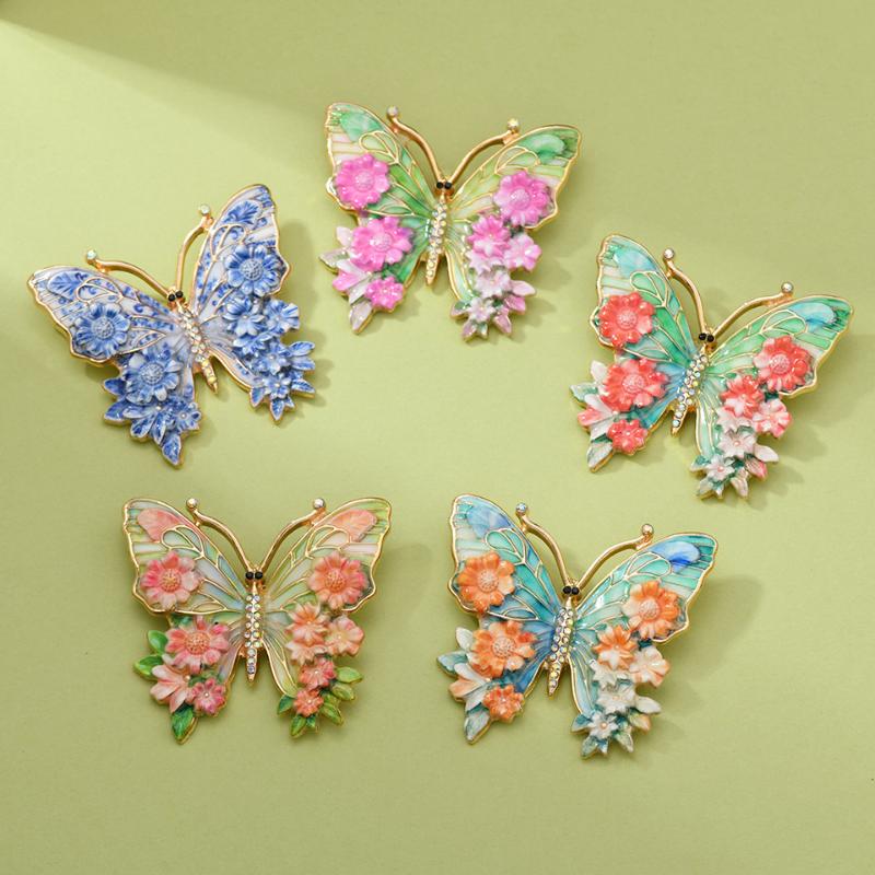 Luxury Beautiful Colorful Butterfly Insect Design Brooch For Men And Women, Jewelry Accessories, Weddingholidaypartygift