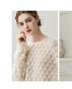 Women's Off-Shoulder Cashmere Knit Floral Petal Sweater - Lightweight, Spring/Autumn, Cozy Style