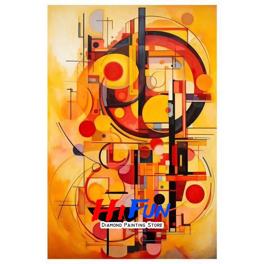 Diamond Painting Full Drill Western Abstraction Art Wassily Kandinsky Poster Rhinestones Mosaic Embroidery Living Room Decor